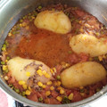 El cooksnap de Eva Montero cuando hizo Tomaticán con caldo (c/carne molida).