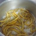 El cooksnap de Javier Pinto cuando hizo Cascaritas de Naranja Confitadas.