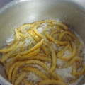 El cooksnap de Javier Pinto cuando hizo Cascaritas de Naranja Confitadas.