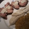 El cooksnap de paquiolivar cuando hizo Solomillo de cerdo con salsa Roquefort y Rosti de patatas.