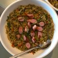El cooksnap de Zoe Contreras cuando hizo Arvejitas con arroz y longaniza.