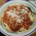 El cooksnap de Chilly cuando hizo Tallarines con salsa fácil (bologñesa).