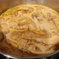 El cooksnap de Sandra Sánchez cuando hizo Pechuga de pollo con champiñones y salsa de queso y espinacas.