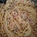 El cooksnap de Ana cuando hizo Espaguetis con nata, bacon y champiñones.
