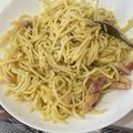 Cooksnap-ul lui Ana Maria Buşu atunci când a preparat Spaghete (penne) carbonara.