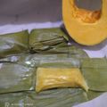 Cooksnap dari Meli Ummu Anisyah untuk resep Pais waluh kuning /nagasari labu kuning