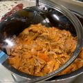 El cooksnap de Alejandrina Cabrera cuando hizo Tinga de carne de cerdo.