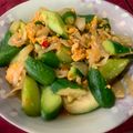 melody Lai 的 洋蔥炒小黃瓜(簡單料理) cooksnap