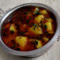 Charu Aggarwal's cooksnap of when they made Aloo matar curry.