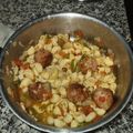 El cooksnap de José Miguel Lozano cuando hizo Albóndigas con salsa de tomate y pasta corta.
