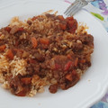 El cooksnap de Juan cuando hizo Arroz a la bolognesa.
