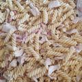 El cooksnap de Clara cuando hizo Macarrones carbonara con pollo.
