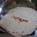 El cooksnap de Maca Ascueta cuando hizo Tortillas de Maíz (parecido al pan árabe).
