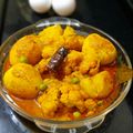 Swati Ganguly Chatterjee 's cooksnap of when they made আলু ফুলকপি ডিমের কারি (aloo foolkopi dimer curry recipe in Bengali).
