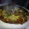 El cooksnap de Dani Jara cuando hizo Tortilla de acelgas, jamón y queso.