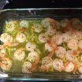 Lauren's cooksnap of when they made Shrimp Scampi.