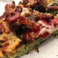El cooksnap de Marta cuando hizo Pizza “ibérica” con base de brócoli.