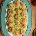 El cooksnap de Maria Rod cuando hizo Huevos rellenos de guacamole y langostinos.