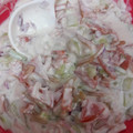 Rashida Minhaj's cooksnap of when they made Tomotoes and cucumber salad.