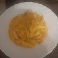 El cooksnap de elvi sanluis cuando hizo Macarrones con champiñones en crema de calabaza.