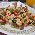 El cooksnap de Emilio García cuando hizo Huevos revueltos con nopales a la mexicana.