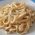 El cooksnap de Deiby Toralva Baldeón cuando hizo Fetuccini Alfredo.