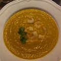 El cooksnap de Rocio Folch cuando hizo Crema de calabaza, zanahorias y langostinos.