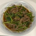 小葵媽的新手廚房 的 沙茶牛肉炒空心菜 cooksnap