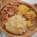 Cooksnap dari Angelina Koesjono untuk resep Mpasi 13 bulan.Mash potato with grilled salmon and vegie