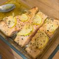 Cooksnap dari Hafizha Marianto Putri untuk resep Salmon panggang dengan madu, butter dan bawang putih