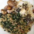 Cooksnap de Eduardo quando cozinhou Bacalhau no forno com Migas de Broa e Batatas.