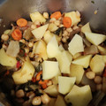 El cooksnap de Francisco D. cuando hizo Garbanzos con acelgas.