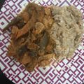 El cooksnap de María José cuando hizo Guiso norteño.
