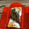 El cooksnap de Carolina Cañizares Guerrero cuando hizo Espárragos en trampa (Lékué).
