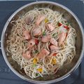 Cooksnap dari Pungkiarti untuk resep Spaghetti aglio olio with salmon