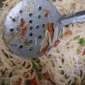Saira Abdullah's cooksnap of when they made Vegetable chowmay.