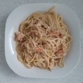 El cooksnap de MaryGlory cuando hizo Espaguetis con calamares y langostinos.