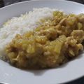 El cooksnap de Dan cuando hizo Pollo con calabacín y leche de coco.