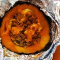 El cooksnap de @Arielbig cuando hizo Zapallo relleno al horno.