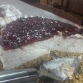 El cooksnap de Marina cuando hizo Cheesecake de limón con gelatina de arándanos.