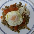 El cooksnap de Ari Rodriguez cuando hizo Judías verdes con pollo, pisto y huevo.