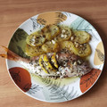 El cooksnap de Jose cuando hizo Besugos al horno con patatas, infusionados con aceite de tomillo.