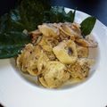 El cooksnap de Zaida TC @alquimiasfood cuando hizo Tortellini con salsa de quesos, portobello y sajonia.