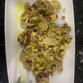El cooksnap de Vanesa cuando hizo Revuelto de espárragos con champiñones y jamón.