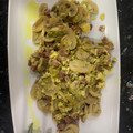 El cooksnap de Vanesa cuando hizo Revuelto de espárragos con champiñones y jamón.