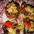 El cooksnap de luis donado cuando hizo Pincho de manzana caramelizada y anchoas.
