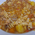El cooksnap de Jorge Santa Clara cuando hizo Guiso de fideos con carne.
