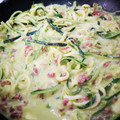 El cooksnap de Javier Rodríguez Genet cuando hizo Calabacín con jamón, ajos tiernos y salsa de aguacate y provolone.