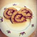 Manka Noémi Cooksnap-ja, amikor elkészítette a(z) Málnalekváros zablisztes piskótatekercs receptet.