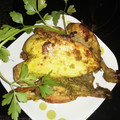 El cooksnap de Zaida TC @alquimiasfood cuando hizo Pollo con salsa verde de ajo y perejil.